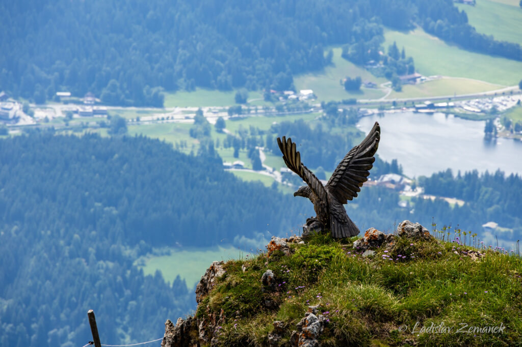 Kitzbüheler Horn - dřevěný orel