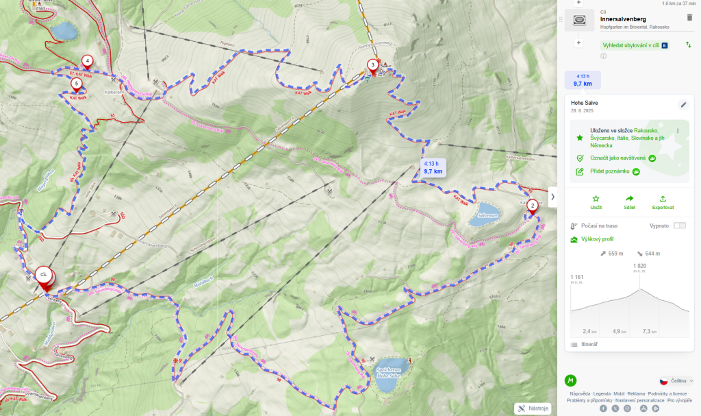 mapa - hohe salve